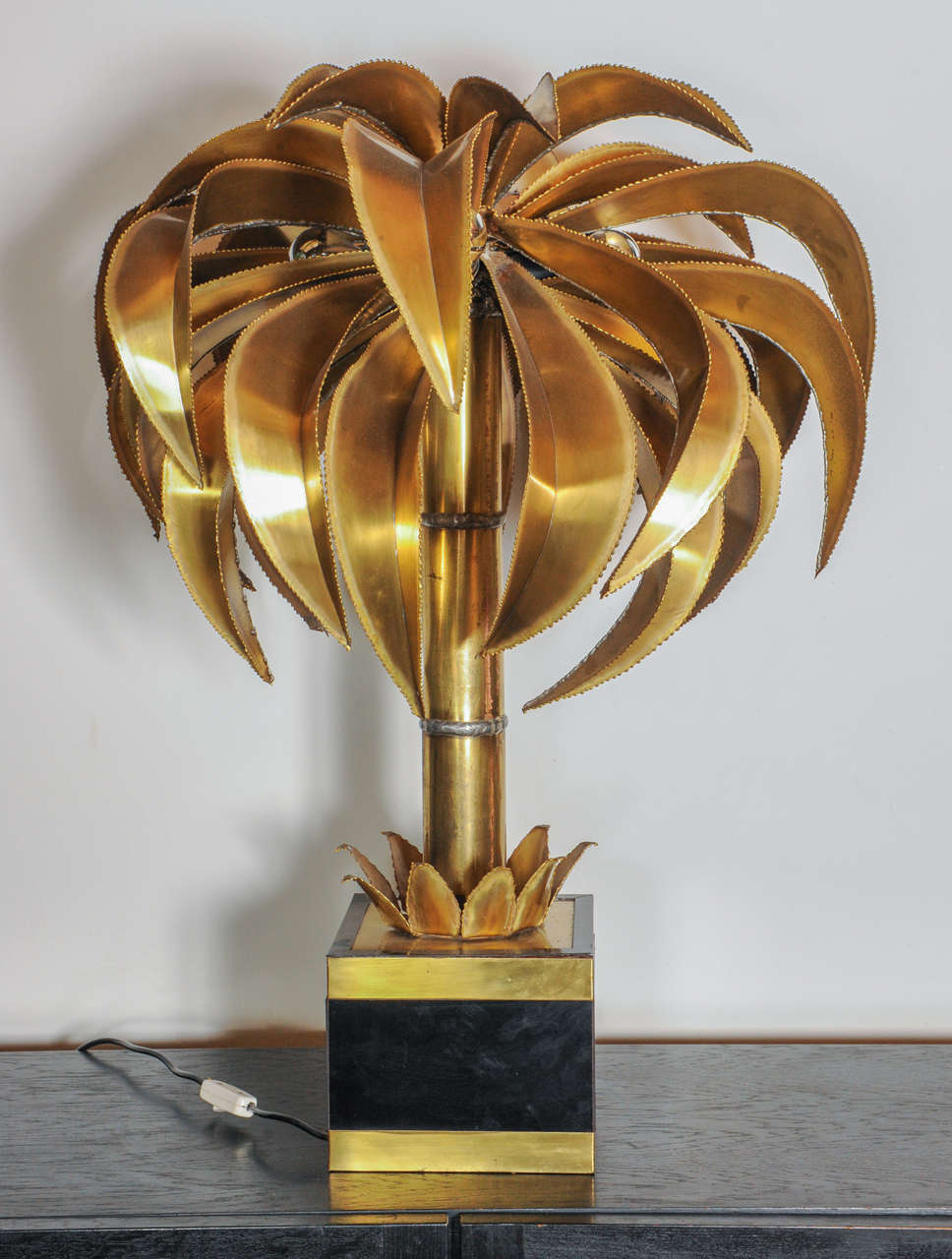 French Palm tree Floor or Table Lamp by Maison Jansen